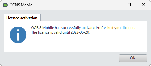 The license activation status